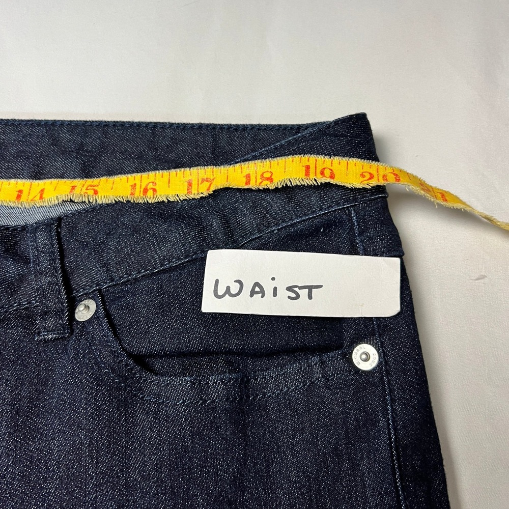 Michael Kors Embellished Bootcut Jeans Dark Wash Denim Rhinestone MK Logo Sz 16W - Picture 8 of 13